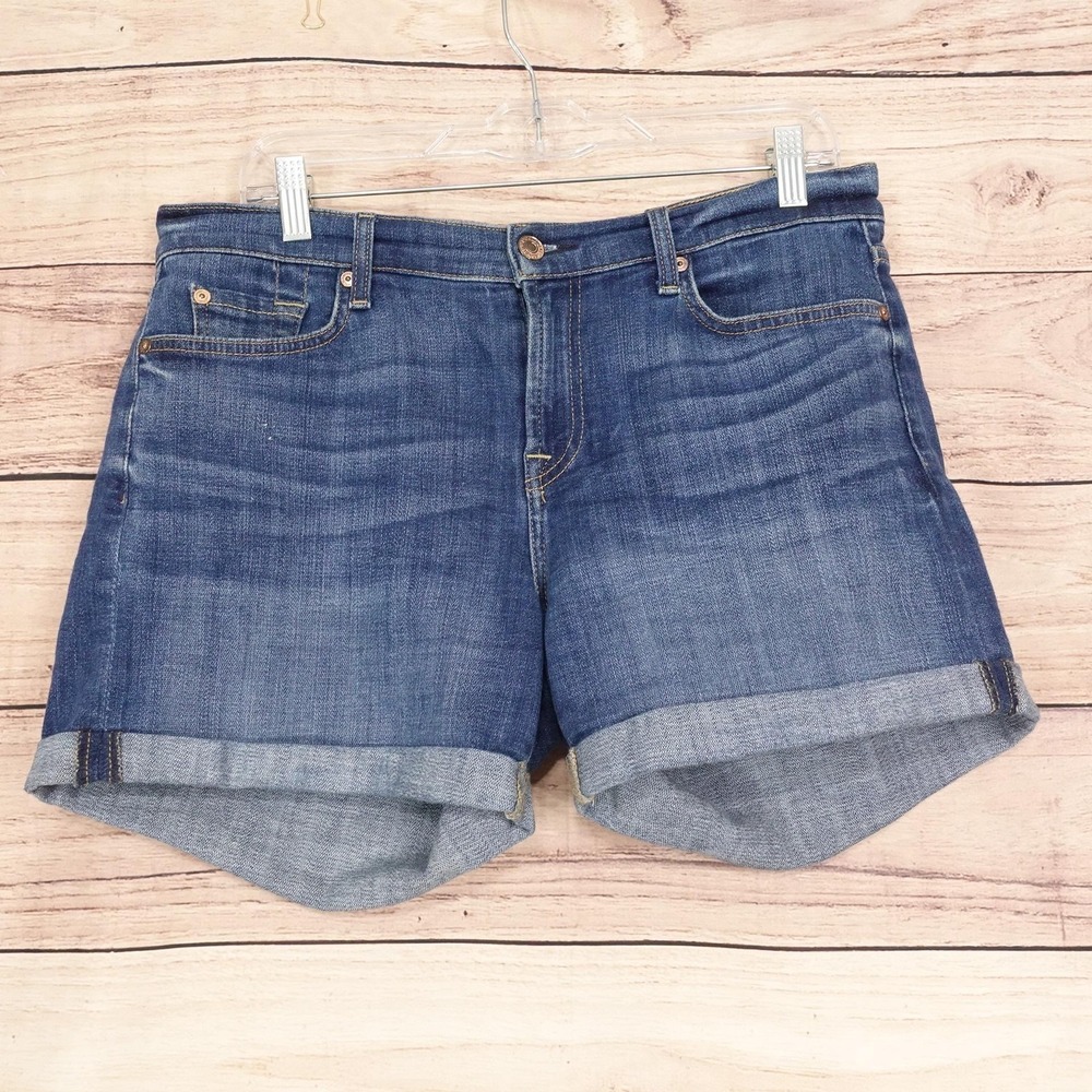 7 For All Mankind Cut-Off Denim Shorts Womens 29 Jean Cuffed
